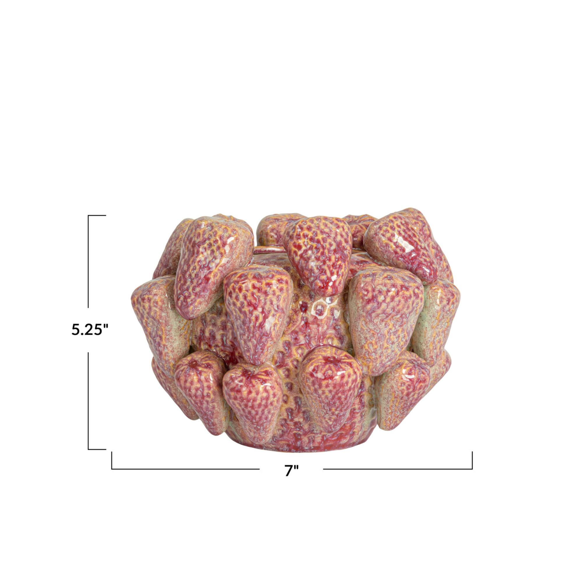 Hello Honey® 5.25" Berry Delight 3D Strawberry Stoneware Planter Vase
